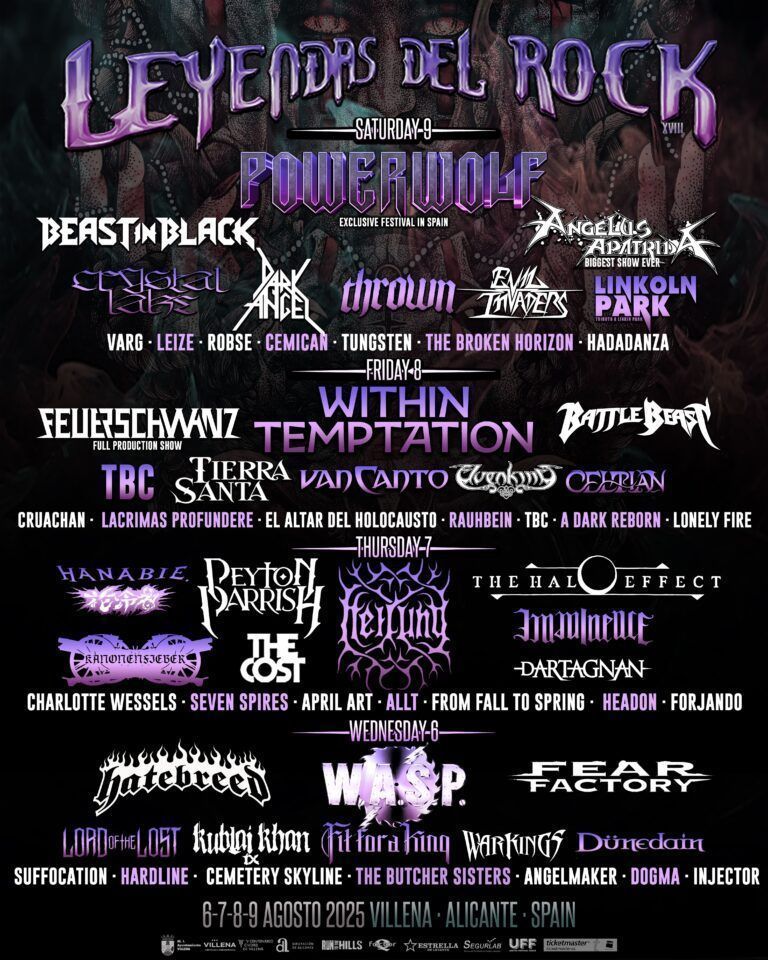 Leyendas del Rock 2026 – XX Aniversario – The Spanish Metal House Since ...